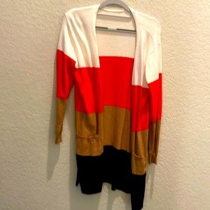 Cardigan that goes to mid thigh.